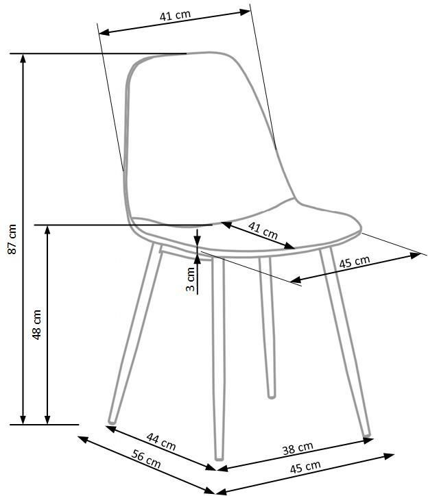 Металевий стілець K417 оксамитова тканина бежевий Halmar Польща