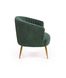 Крісло для відпочинку в вітальню, спальню Crown сталь золотий / оксамитова тканина темно-зелений Halmar Польща