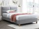 Ліжко з оксамитовою оббивкою SIERRA 120x200 Signal - світло-сірий Bluvel 03 Польща