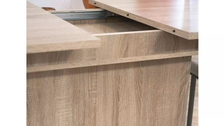 Стол обеденный раскладной VMV Holding Reno II 140&ndash;180&times;80 см, дуб сонома фото - artos.in.ua
