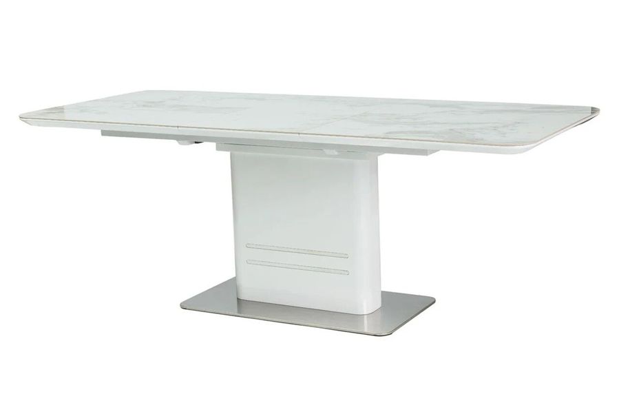 Обеденный раскладной стол на 10 персон Cartier 160x90 SIGNAL белый Польша