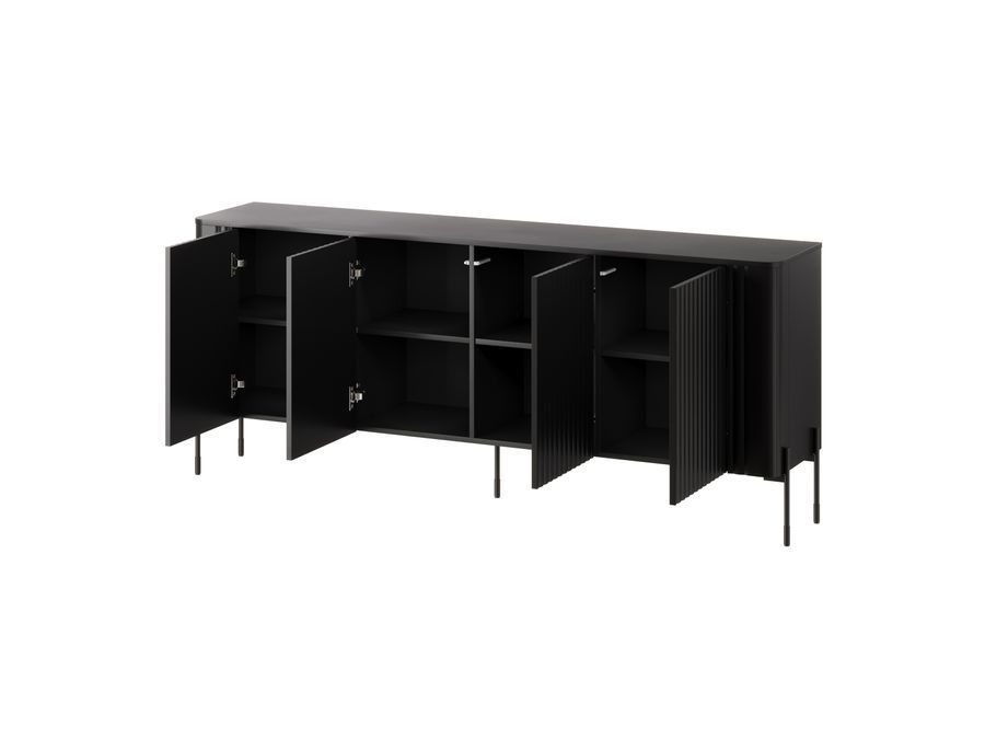 Комод в гостиную VERA 190 CAMA черный матовый фото - artos.in.ua