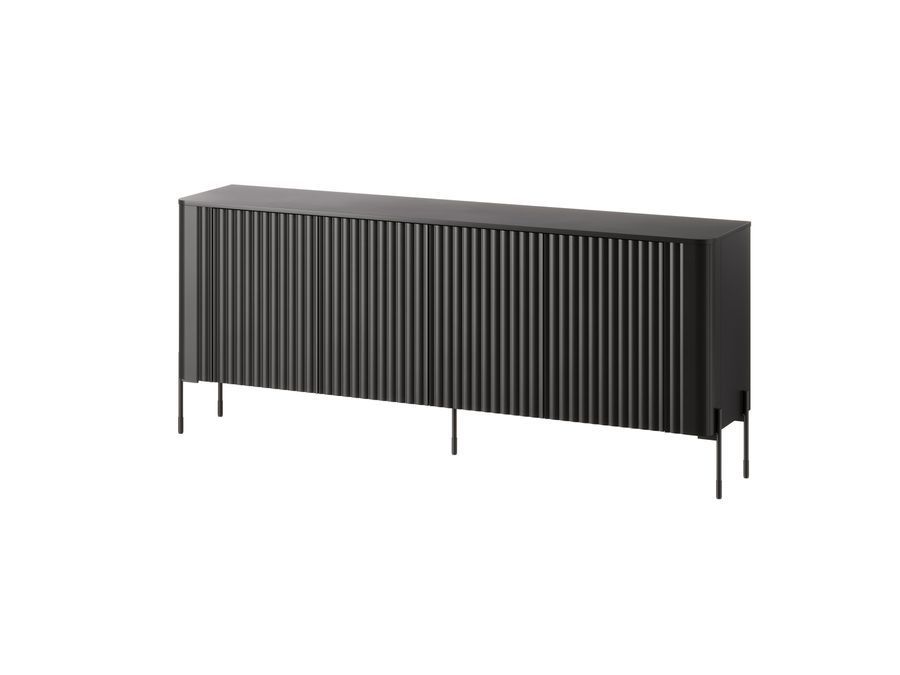 Комод в гостиную VERA 190 CAMA черный матовый фото - artos.in.ua