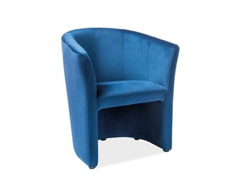 Зручне крісло для відпочинку TM-1 SIGNAL синя тканина Польща