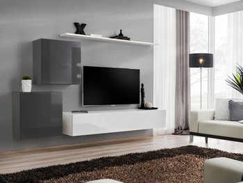 Комплект мебели в гостиную ASM Switch V 27 GW SW 5 Графит матовый/Графит глянцевый/Белый матовый/Белый глянцевый из Польши