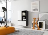 Модульный комод CAMA Roco 17 в стиле хай тек 112x75x39 Черный мат/Белый мат фото - artos.in.ua