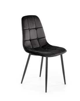 Металлический стул K417 бархатная ткань черный Halmar Польша