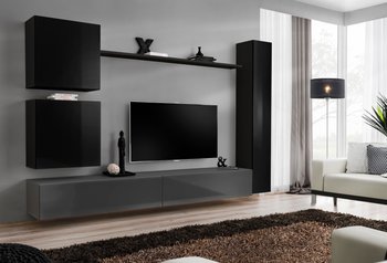 Комплект мебели в гостиную ASM Switch VIII 27 ZG SW 8 Черный/Графит из Польши