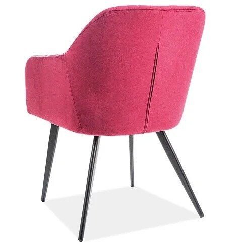 Стильний сучасний стілець ELINA SIGNAL червоний велюр із підлокітниками Польща