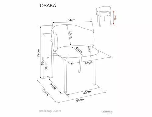 Стілець Osaka Signal 54&times;77, сірий, тканина фото - artos.in.ua