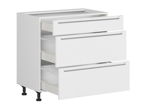 Нижня кухонна тумба BRW Iris K10-FB_D3S_80 / 82_2SMB / SMB-BAL / BISM, білий супер мат / альпійський білий, фото - artos.in.ua