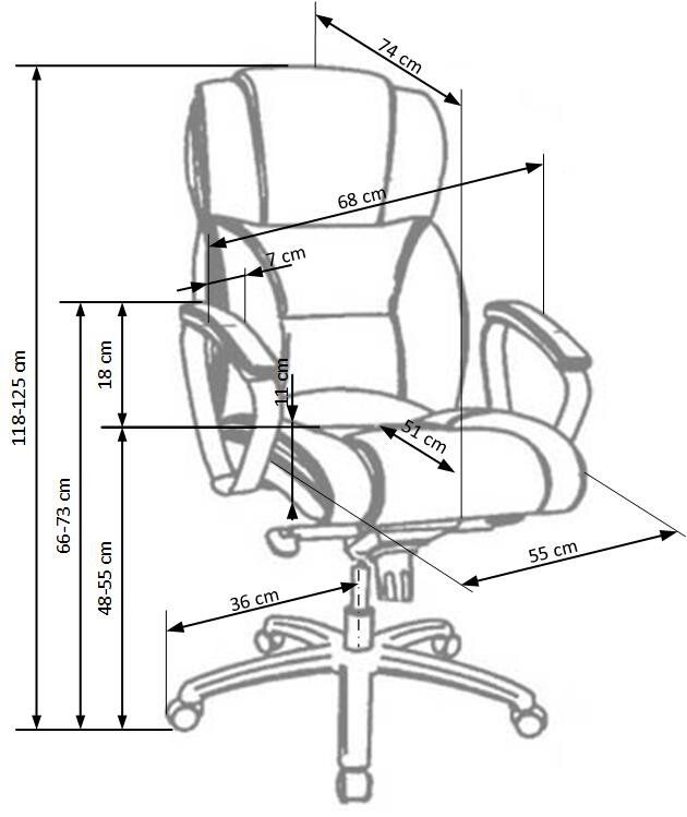 Крісло для кабінету Foster механізм Мультиблок, хромований метал / шкіра бежевий Halmar Польща