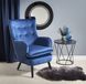 Кресло для отдыха в гостиную, спальню Ravel дерево черный/бархатная ткань темно-синий Halmar Польша