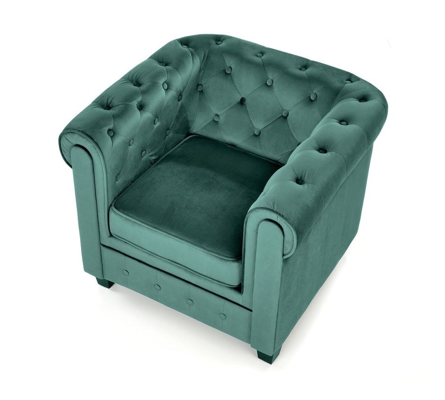 Крісло для відпочинку ERIKSEN темно-зелений/чорний Halmar Польща