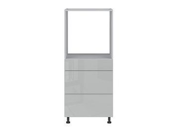Кухонний корпус під духовку BRW Top Line K10-TV_DP3S_60/143_2SMB/SMB-SZG/SP, сірий глянець, сірий гренола фото - artos.in.ua