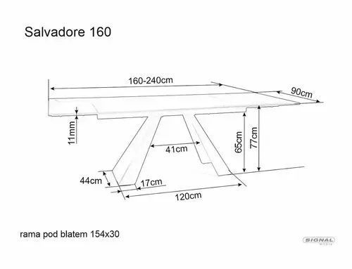 Обеденный стол Salvadore Ceramic Signal 160&times;90&times;77, бежевый матовый, закаленное стекло + керамика фото - artos.in.ua