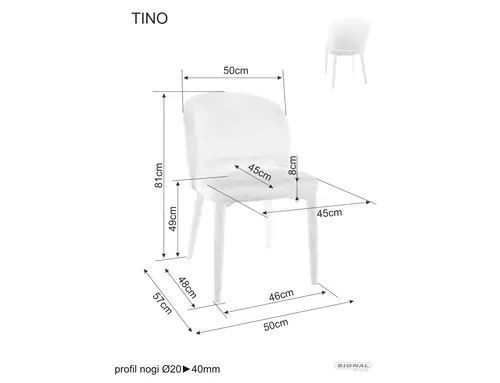 Стілець Tino Wind Signal 50&times;81, світло-сірий, тканина Wind фото - artos.in.ua