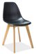 Пластиковий стілець Moris SIGNAL чорний на дерев'яних ніжках.