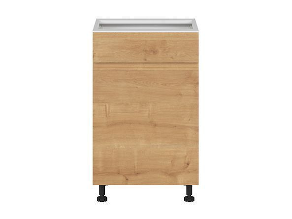 Нижня кухонна тумба BRW Sole K10-FH_D1S_50 / 82_P / SMB-BAL / DAA, дуб Арлінгтон / альпійський білий, фото - artos.in.ua