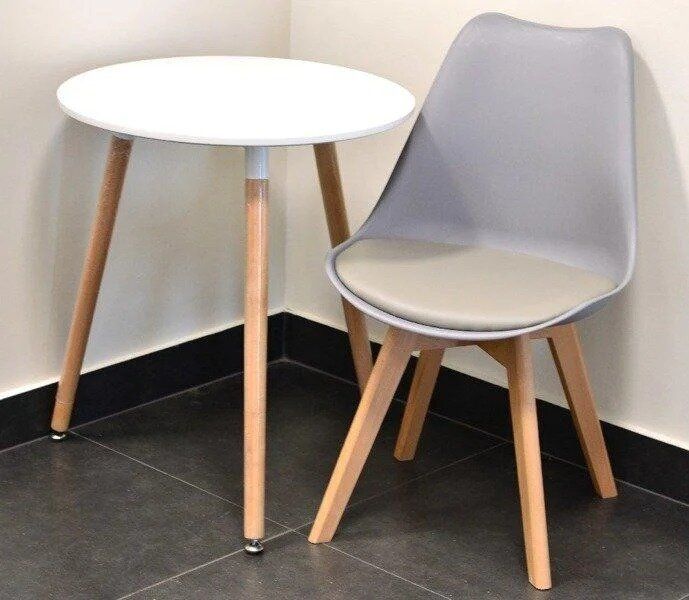 Модний кухонний стілець KRIS SIGNAL світло-сірий на 4 ніжках Польща