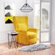 Кресло раскладное для отдыха в гостиную, спальню Agustin 2 дерево черный/желтый Halmar Польша