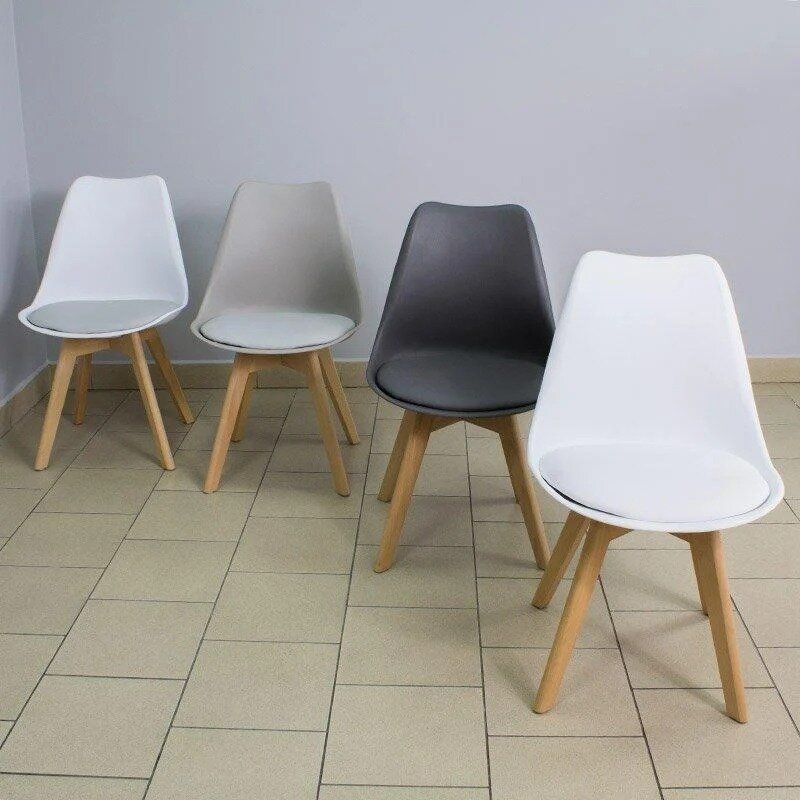 Модний кухонний стілець KRIS SIGNAL світло-сірий на 4 ніжках Польща