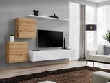 Комплект меблів у вітальню ASM Switch V WTW SW 5, дуб Wotan, білий матовий фото - artos.in.ua
