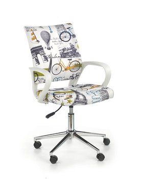 Крісло комп'ютерне Ibis Paris механізм піастри, хромований метал / тканину різнокольоровий Halmar Польща