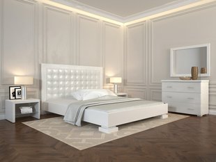 Двоспальне ліжко Подіум ARBOR DREV Білий фото - artos.in.ua