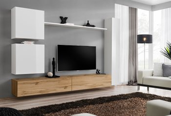 Комплект мебели в гостиную ASM Switch VIII WWT SW 8 Белый/Дуб Вотан из Польши