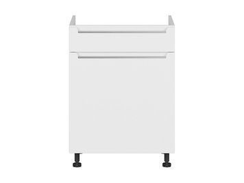 Нижня кухонна тумба BRW Iris K10-FB_DKS_60/82_SMB/B-BAL/BISM, білий супер мат, альпійський білий фото - artos.in.ua