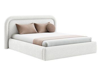 Ліжко м'яке BRW Silvo 160&times;200 &mdash; кремовий, без матраца, з основою, з коробом для зберігання фото - artos.in.ua