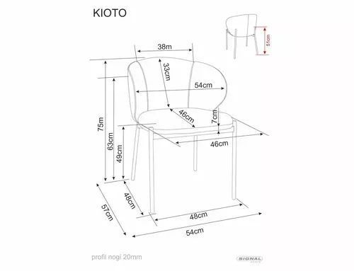 Стілець Kioto Signal 54&times;75, світло-бежевий, тканина фото - artos.in.ua