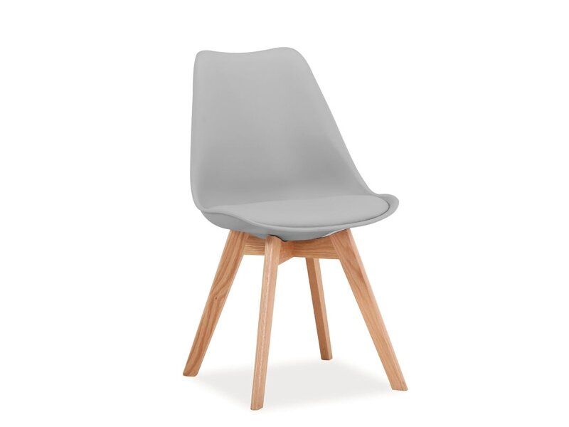 Обеденный стул из пластика KRIS SIGNAL светло серый в стиле лофт Польша