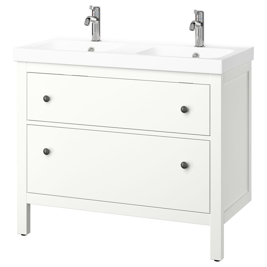 ИКЕА Тумба под умывальник с выдвижными ящиками HEMNES ХЕМНЭС / ORRSJÖN, 395.467.97 фото - artos.in.ua