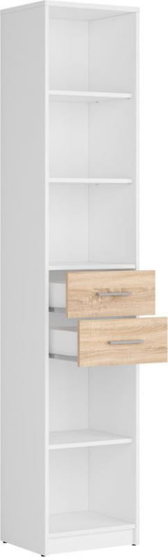 Стеллаж BRW Nepo Plus Белый/Дуб Сонома ширина 40 3 полки из Польши фото - artos.in.ua