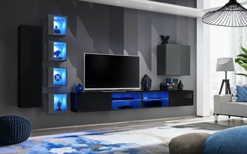 Комплект мебели в гостиную ASM Switch XXVI 27 ZG SW 26 Черный/Графит из Польши