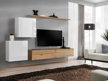 Комплект мебели в гостиную ASM Switch V WWT SW 5 Белый/Дуб Вотан из Польши