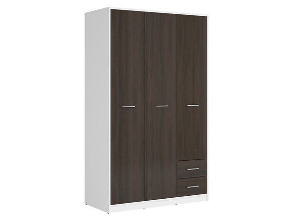 Шафа BRW Nepo Plus S435-SZF3D2S-BI / WE, білий / венге, фото - artos.in.ua
