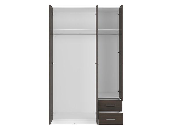 Шафа BRW Nepo Plus S435-SZF3D2S-BI / WE, білий / венге, фото - artos.in.ua