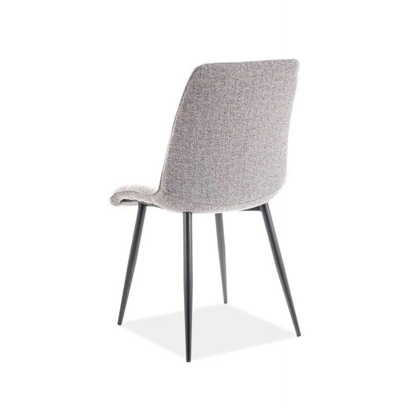 Крісло на кухню для столу Chic SIGNAL із сірої тканини на металевих ніжках Польща