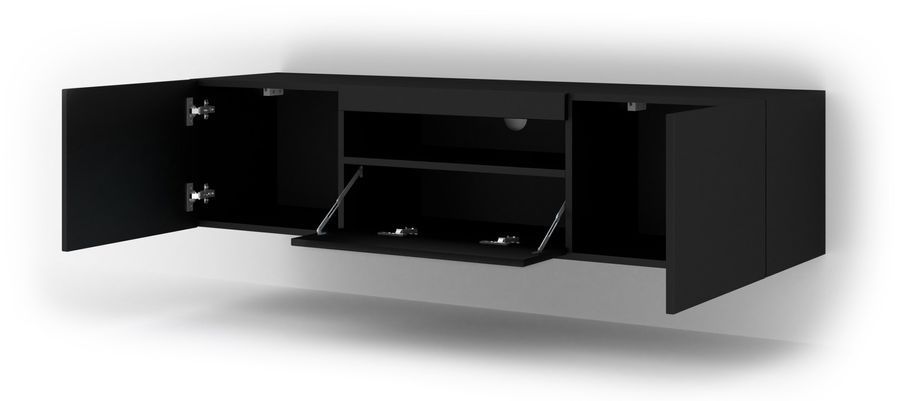 Тумба для под телевизор AURA 150 черный мат BIM FURNITURE фото - artos.in.ua