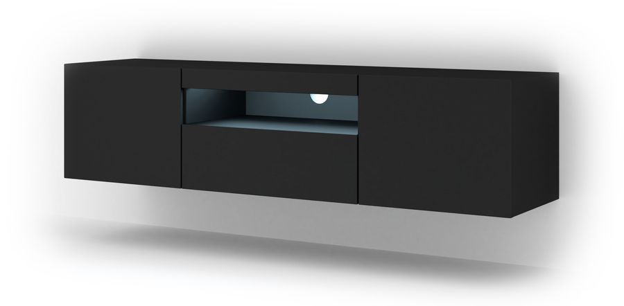 Тумба для под телевизор AURA 150 черный мат BIM FURNITURE фото - artos.in.ua