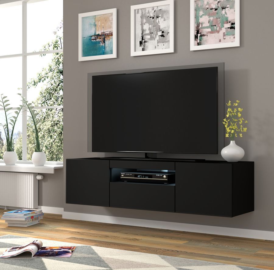 Тумба для под телевизор AURA 150 черный мат BIM FURNITURE фото - artos.in.ua