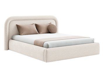 Кровать мягкая BRW Silvo 140&times;200 &mdash; бежевый, без матраса, с основанием, с коробом для хранения фото - artos.in.ua