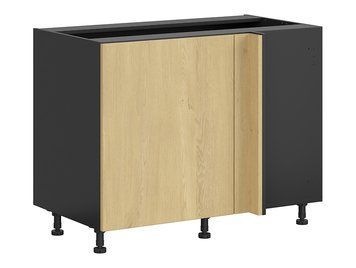 Тумба кухонна нижня кутова BRW Tabes 125&times;65 &mdash; чорний / дуб Кремона, праве відкривання фото - artos.in.ua