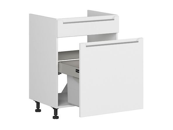 Нижня кухонна тумба BRW Iris K10-FB_DKS_60 / 82_STB / B-BAL / BISM, білий супер мат / альпійський білий, фото - artos.in.ua