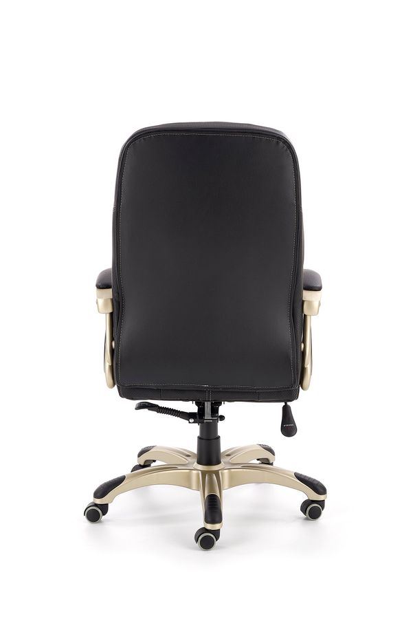 Крісло офісне Carlos механізм Tilt, пластик сірий / перфорована екошкіра чорний Halmar Польща