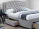 Велике ліжко з висувними ящиками ELECTRA SIGNAL 140x200 сіра Польща