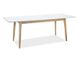 Обідній стіл прямокутної форми SIGNAL Cesar 160x80 Білий дерев'яний у стилі модерн
